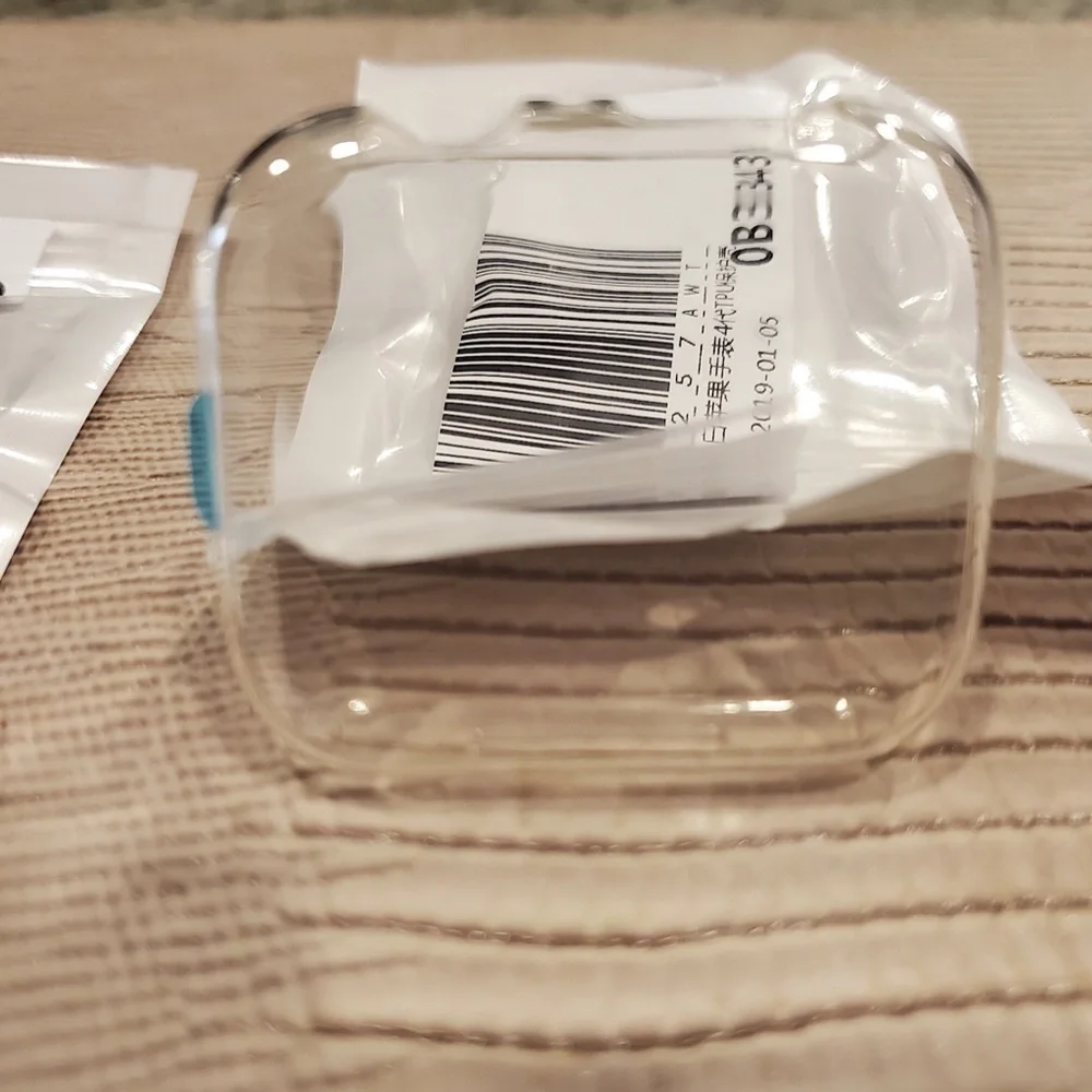 New Quality Flexible Clear Apple Series 4/5/6 Bumper Case + Screen Cover 44mm